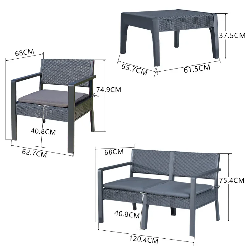 Outdoor sofa combination garden courtyard outdoor leisure sofa furniture