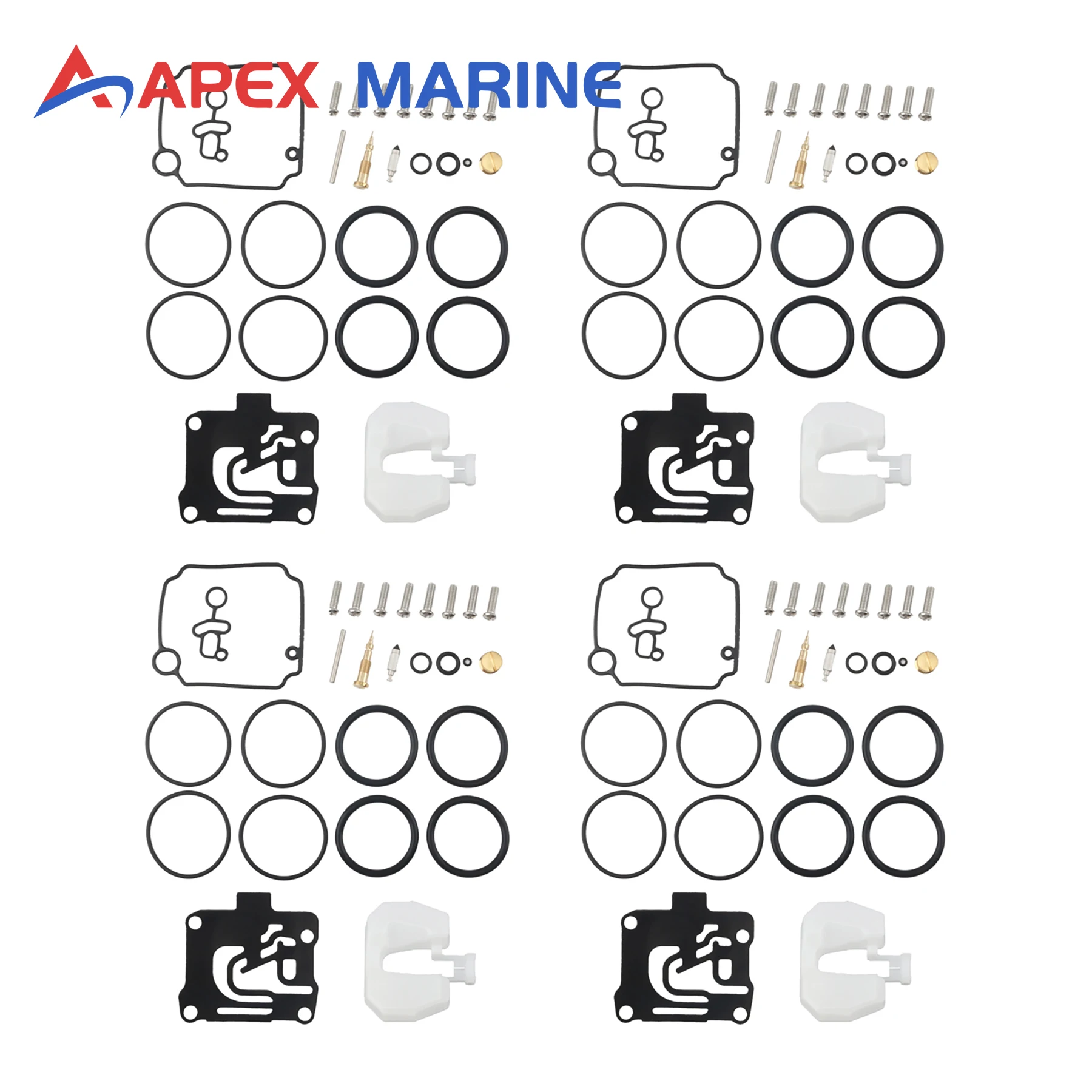 4 Pcs 62Y-W0093-11-00 Boat Motor Carburetor Rebuild Kit Replacement for Yamaha Outboard 50HP F50 T50 Engine 62Y-W0093-10-00 image 6