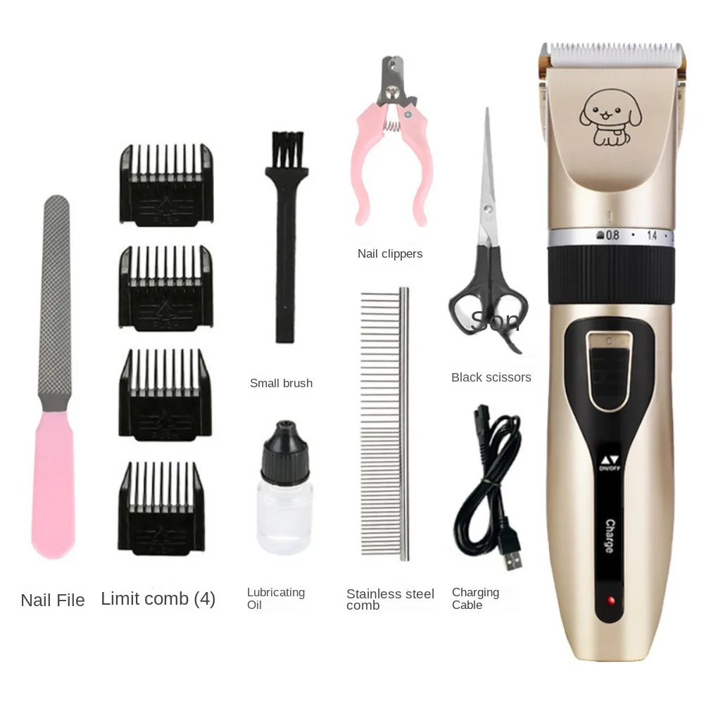 Dog Shaver Clippers Low Noise Rechargeable Cordless Electric Quiet Hair Clippers Set for Dogs Cats Pets