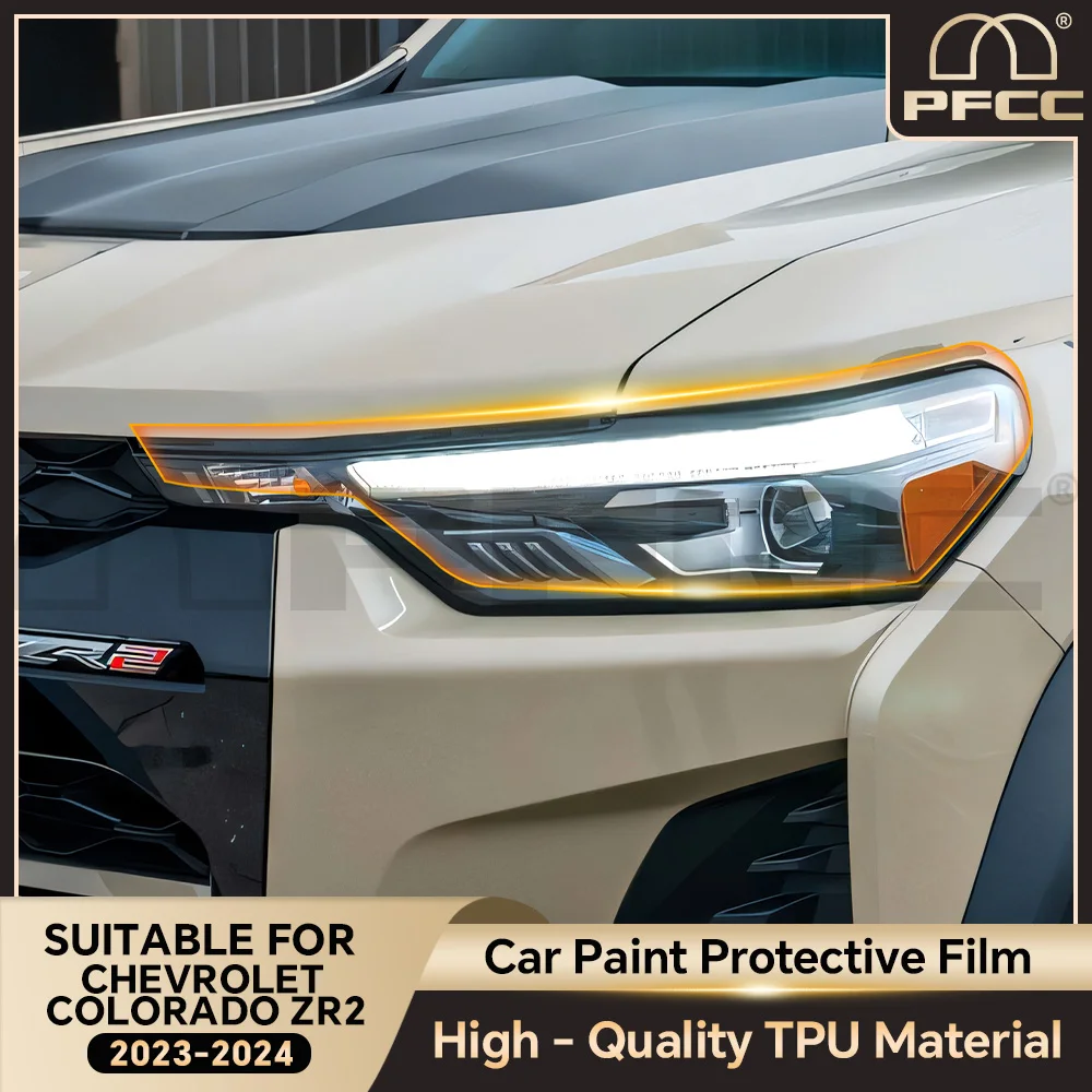 

Защитная пленка для краски PPF TPU для Chevrolet Colorado ZR2 2023-2024, предварительно вырезанная прозрачная пленка для фар PPF TPU 8,5 мил, пленка заднего вида