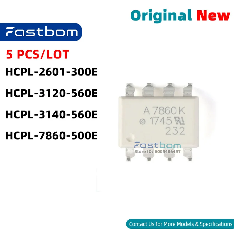 HCPL-2601-300E HCPL-7860-500E HCPL-3120-560E HCPL-3140-560E SMD-8 Gate Driver IC New Original