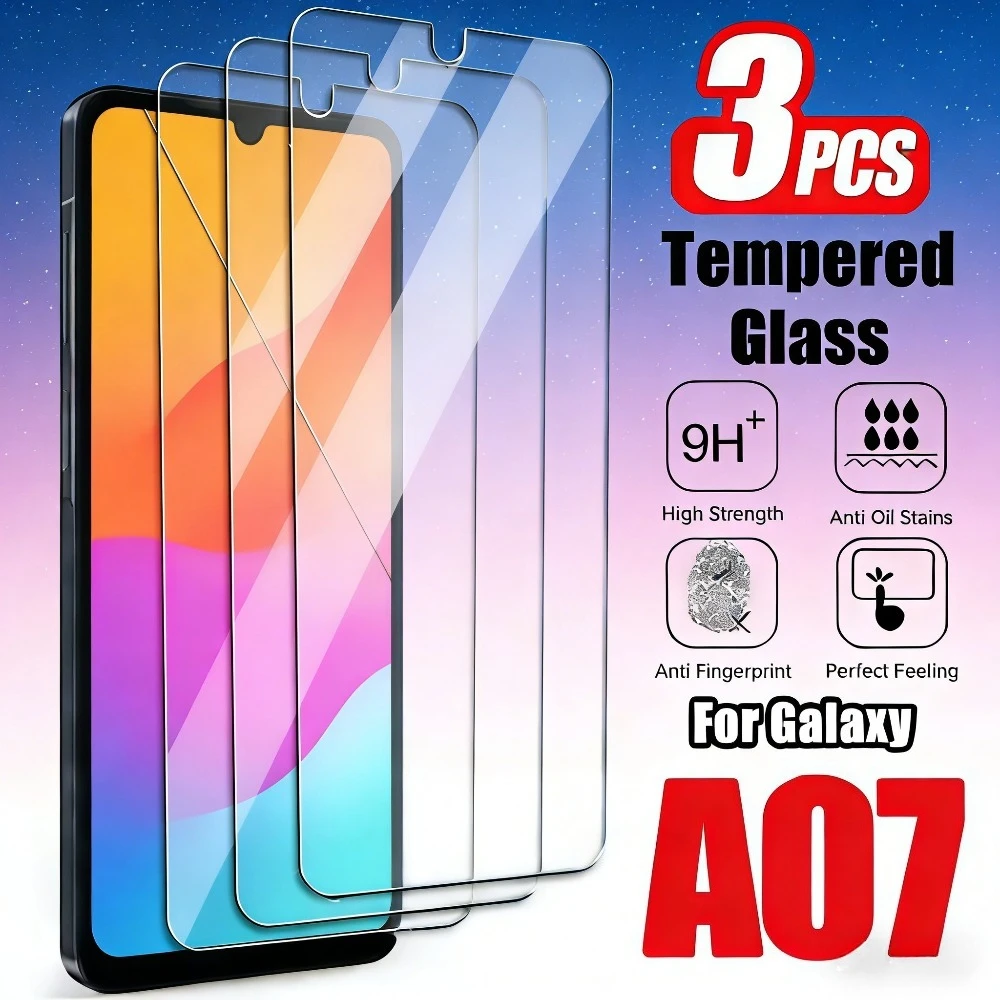 

3 шт. закаленное стекло Ultra HD для Samsung Galaxy A07 A15 A25 A26 A35 A55 A56 Защитная пленка для экрана Samsung A05 A16 A17 A36 A53 A73