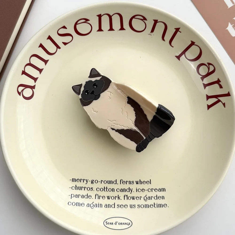 

Персонализированная уксусная кислота, ацетат, кошачья шерсть, коготь, заколка для волос с мультяшными животными, аксессуары для волос, головной убор, зажим в виде акулы, женский