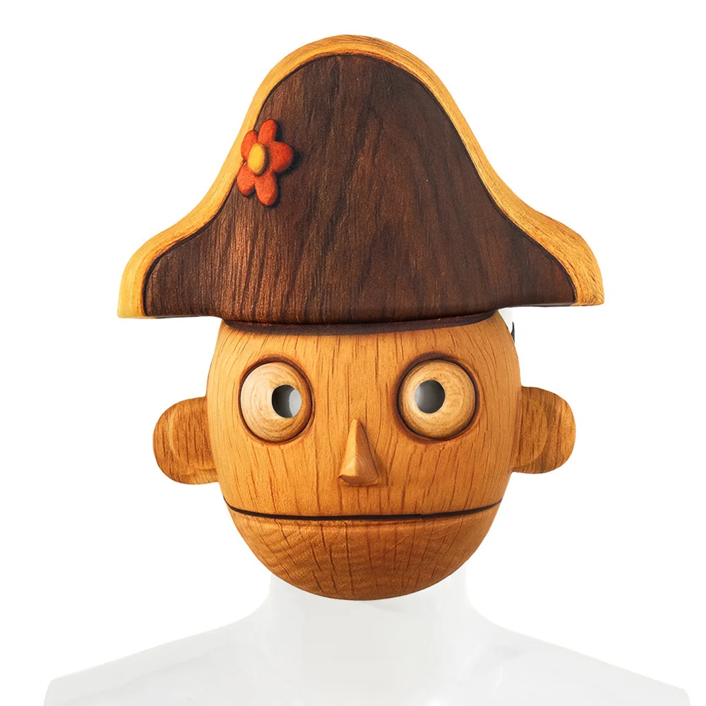 

The Nutcracker Puppet Mask Cosplay Cute Half Face Eva Robot Masks Halloween Masquerade Carnival Dress Up Party Costume Props