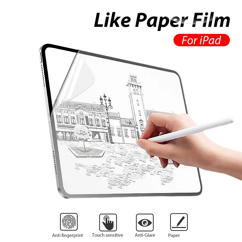 Paper Feel Screen Film For iPad Pro 12.9 2022 2021 2020 2018 2017 2015 Smooth Writing Student Artist Office Tablet Accessories