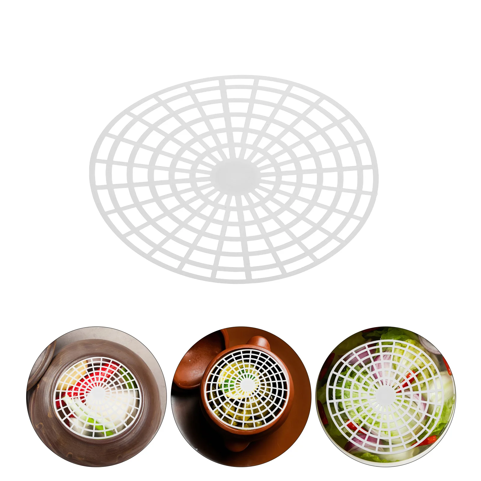 

5pcs Pickle Rack Small Press Net For Fermentation Jar Pickled Vegetable Tool Supply Wide Mouth Jar Weight Plastic Mesh Press