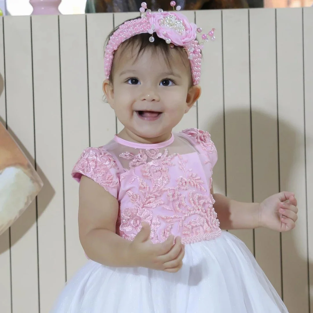 

Customized Lovely Flower Girl Dress For Wedding Appliques Floor Length With Bow Toddler Birthday Party Photo Shoot Banquet Gown