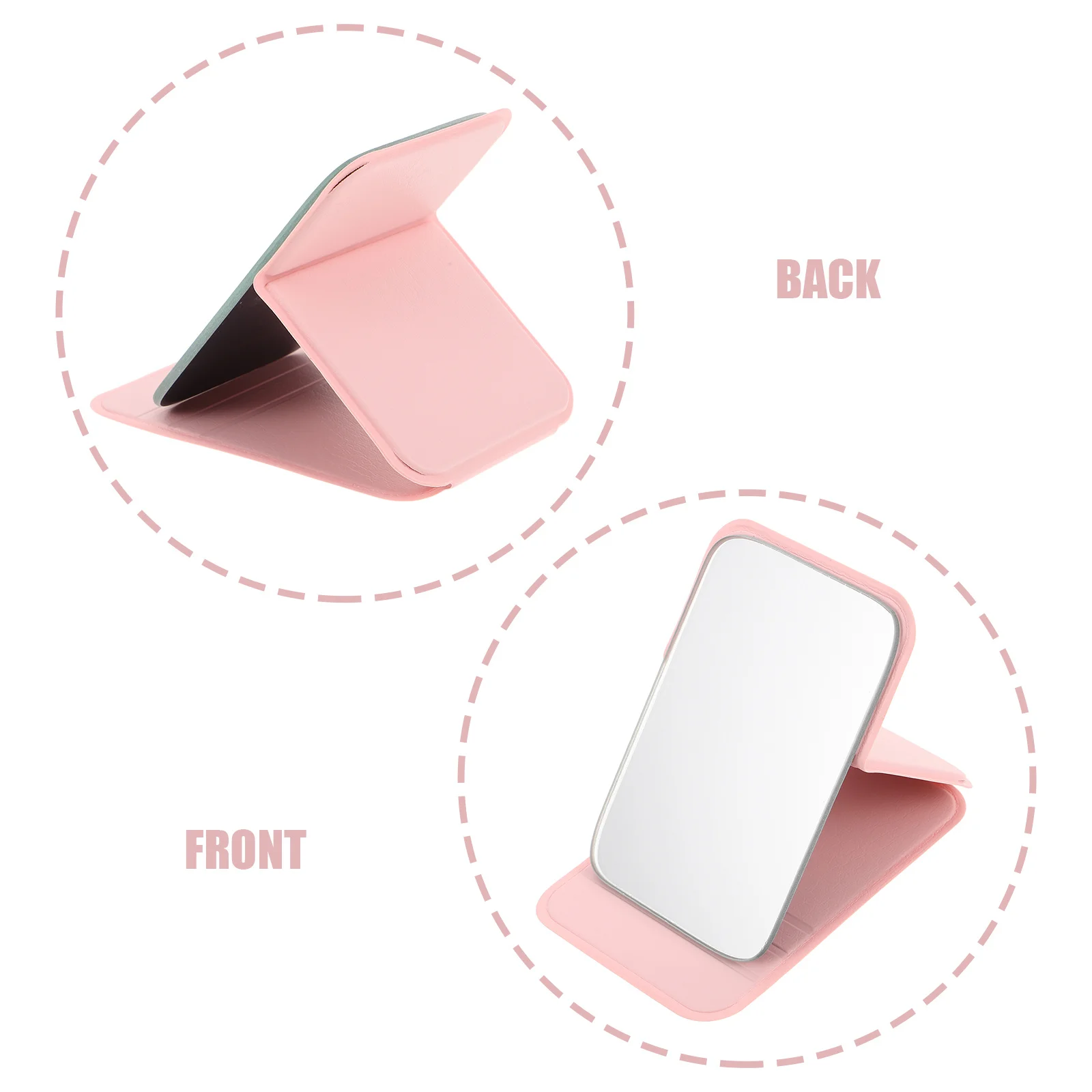 Espelho dobrável bonito compacto pequeno portátil viagem maquiagem vaidade bolsa espelho de bolso mini portátil uso pessoal