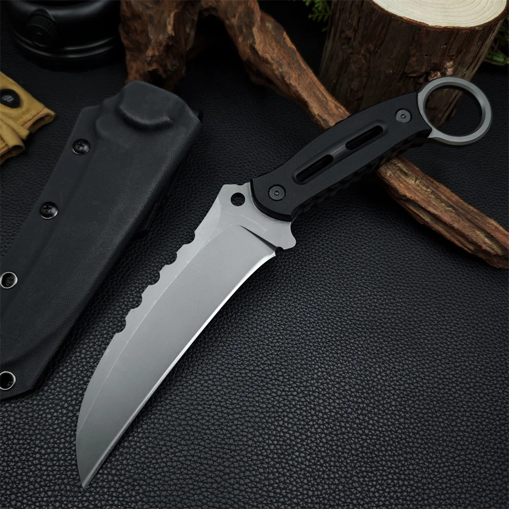 

Нож-коготь с лезвием из стали 8CR13MOV высокой твердости, рукоятью G10, тактический охотничий нож для самообороны, EDC, кемпинга, карманный нож