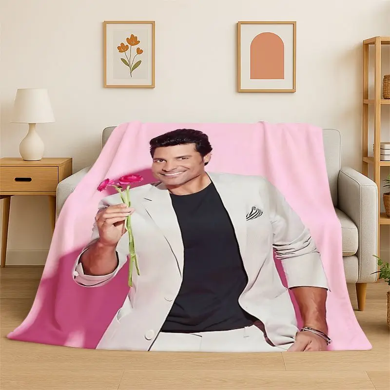 Latin Pop Chayanne Puerto Rican Flannel Blanket,Ultra Soft Warm Plush Throw for Home Bedroom Bed Sofa Cover Office Picnic gift