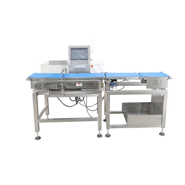 Online Dynamic Weighing Scale Machine Steel Conveyor Check Weigher for Food Industry Digital Display Function