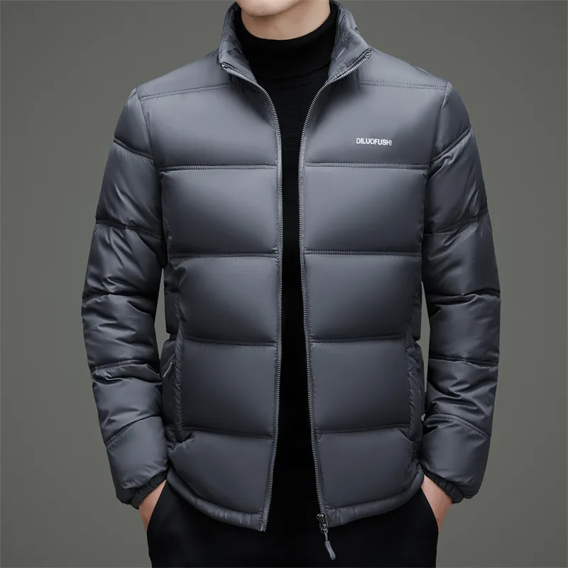 

Теплый хлопок Jaet, удобный полиэстер, средней длины, дизайн воротника-стойки, элитная мода для мужчин среднего возраста