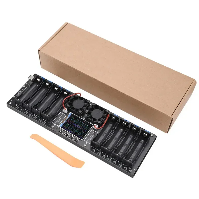 VoltS8 Channel 18650 Battery Capacity Internal Resistance Tester DC 12-19V Automatic Charging And Discharging Module 2.4 Inch Sc