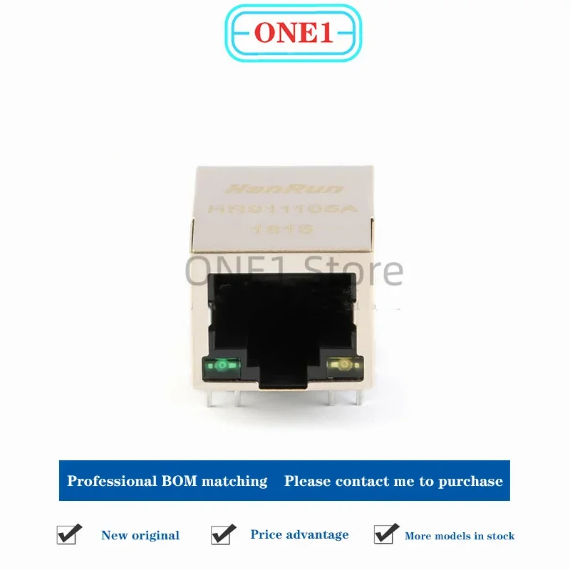 1PCS/lot New original HR911105A RJ45 socket - with LED light, network isolation transformer, filter