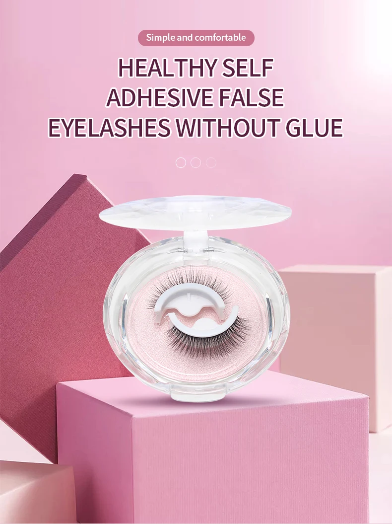 DINGSEN Koreanische Selbstklebende Wimpern Natürliche Wiederverwendbare Wimpern Manga-Wimpern Make-up-Produkte Ohne Klebstoff Wimpern – Detail 9