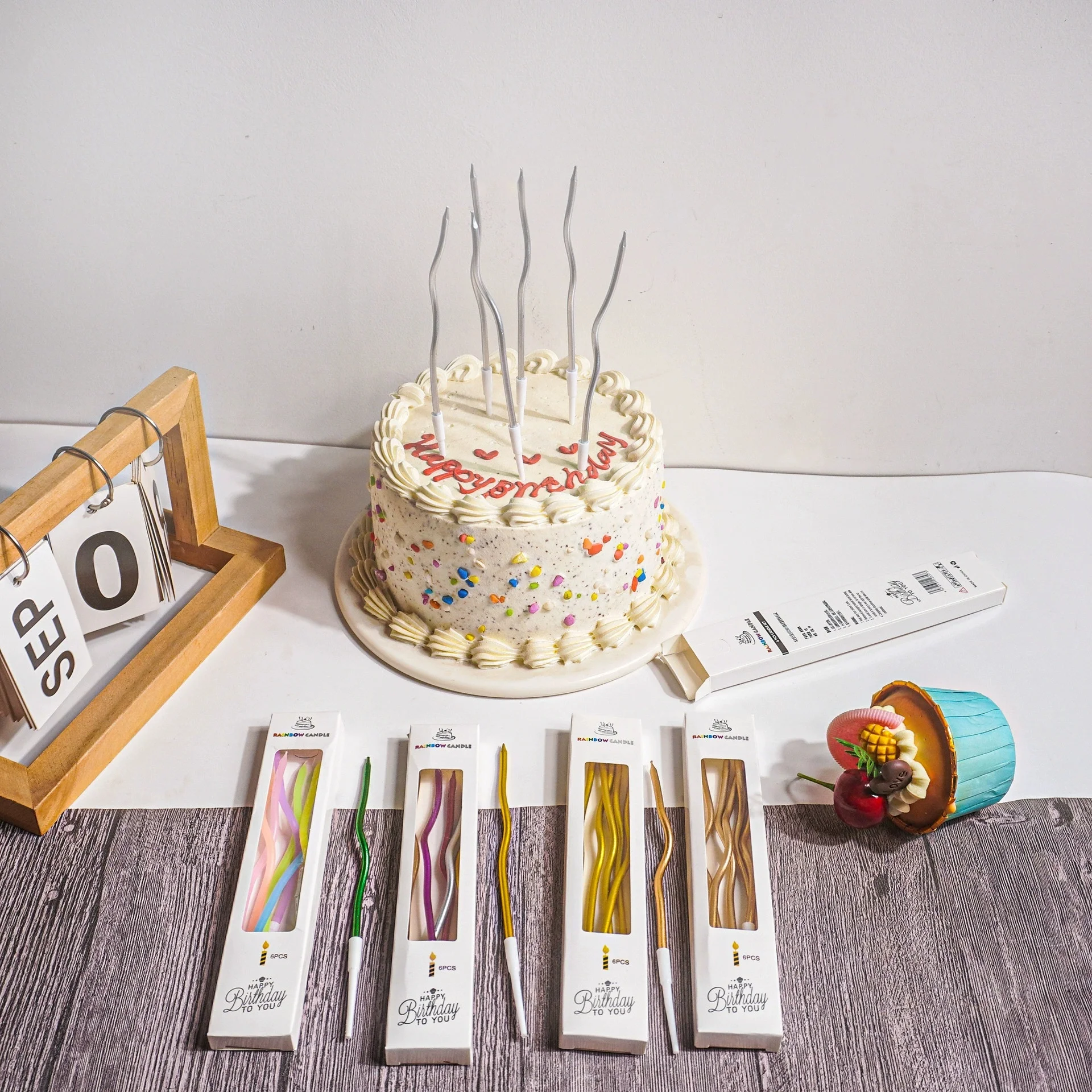 Metallic Birthday Candles Fun Birthday Cake Candles Curly Coil Candles Curly Creative Candle Set For Birthday Cake Cupcake Baby