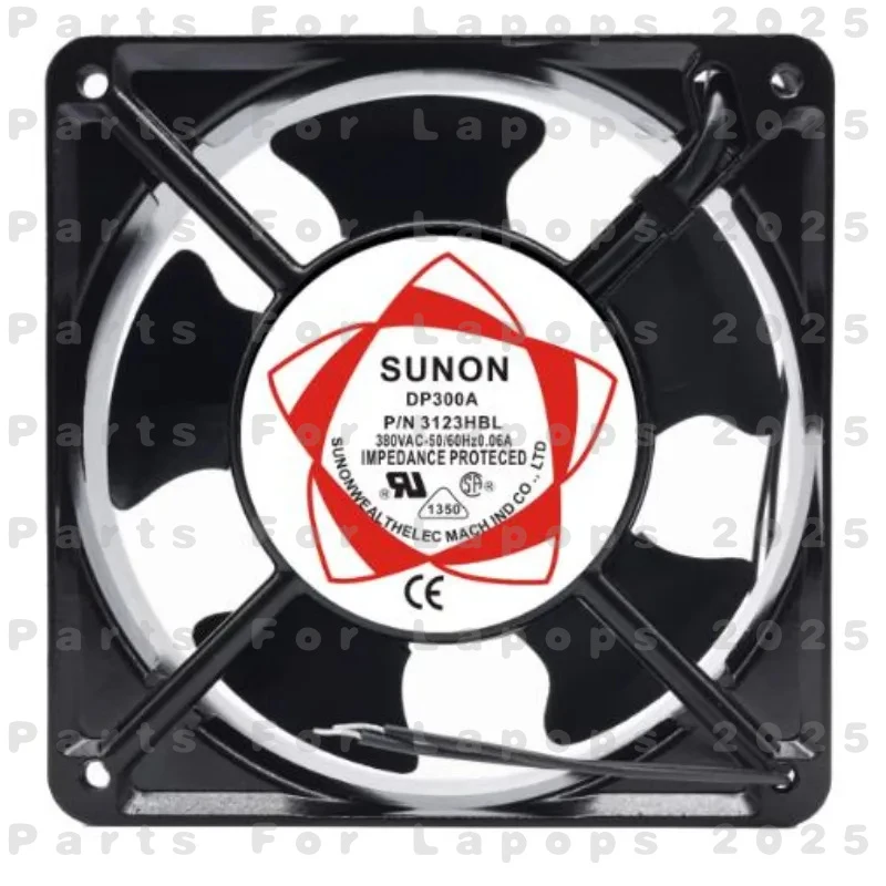 

j 1PCS For SUNON DP300A P/N 3123XBL 3123XSL 3123HSL 3123HBL 380V 12CM 2-Wire Cooling Fan 120×120×33mm