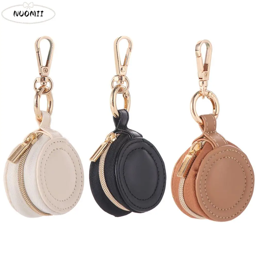 

Мини-портативная сумка для хранения ювелирных изделий, ожерелье, кольцо, серьги, органайзер, чехол для хранения с брелоком, круглая минималистичная шкатулка для драгоценностей для женщин