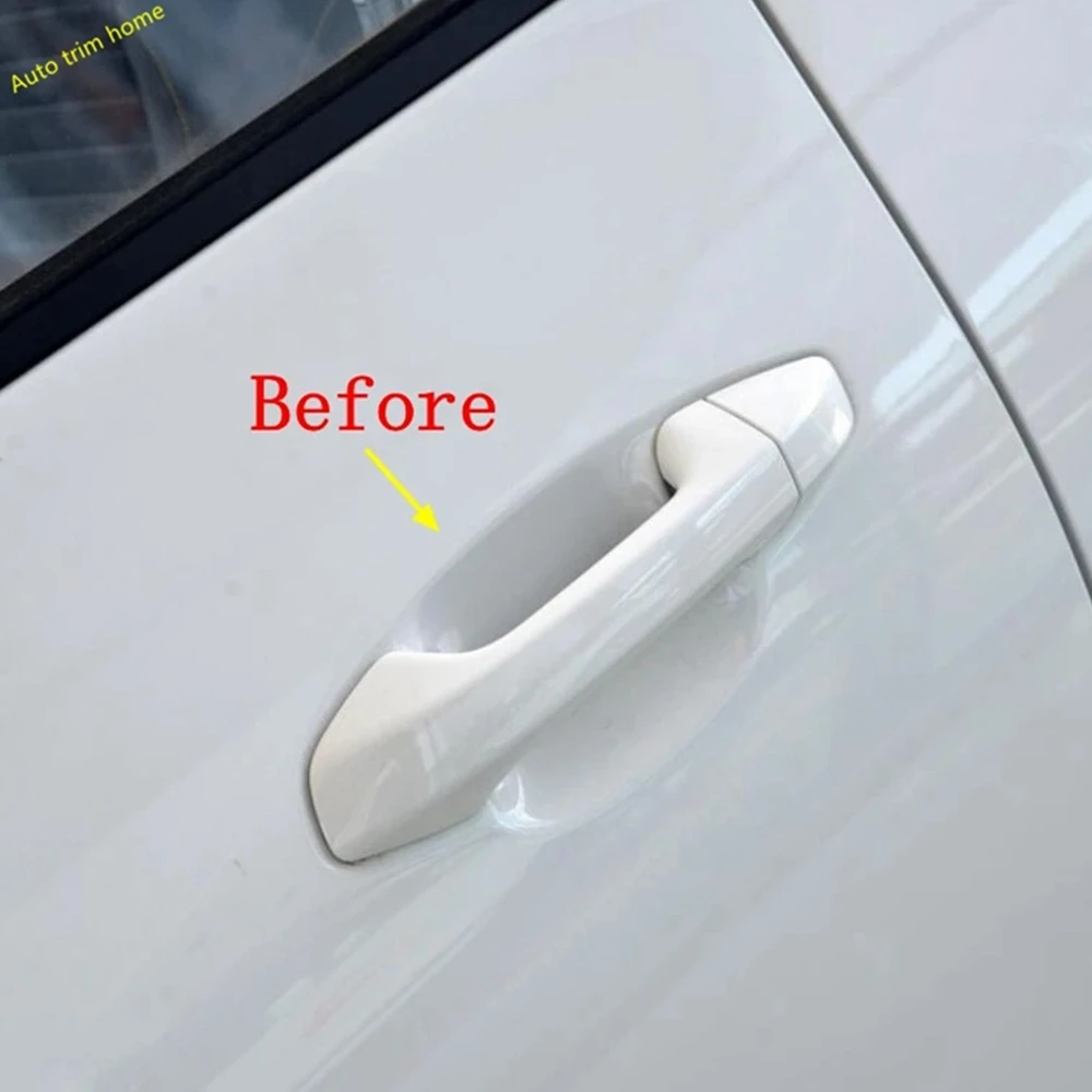 Outside Car Door Pull Knob Handle Clasing Bowl Decoration Frame Cover Trim For Kia Seltos 2019 2020 2021 2022 Car Accessories