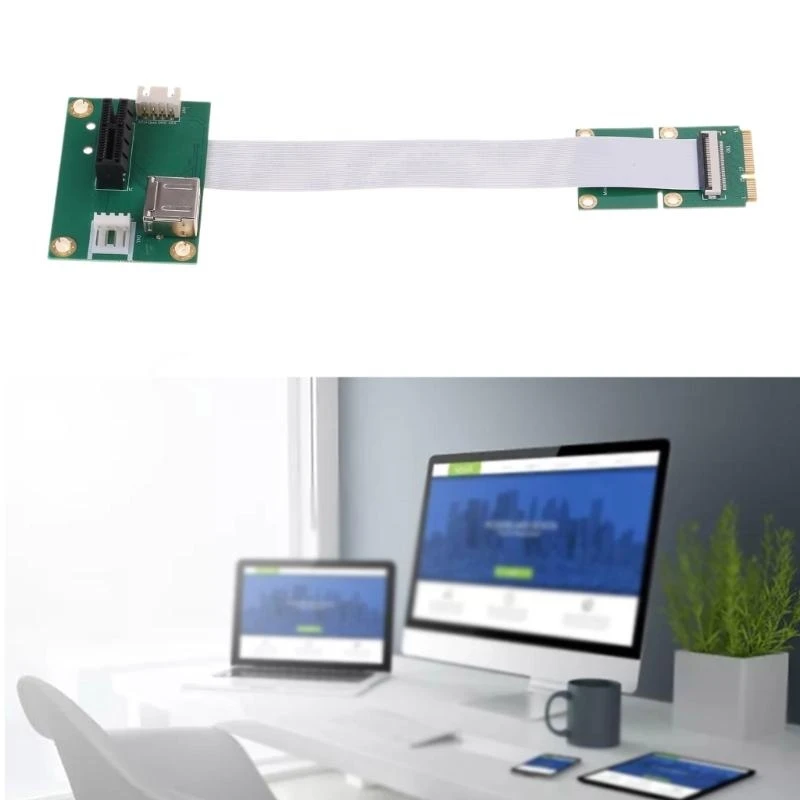 587B High Speed Mini PCI E to PCI E 1X Adapter Cable for PC Use