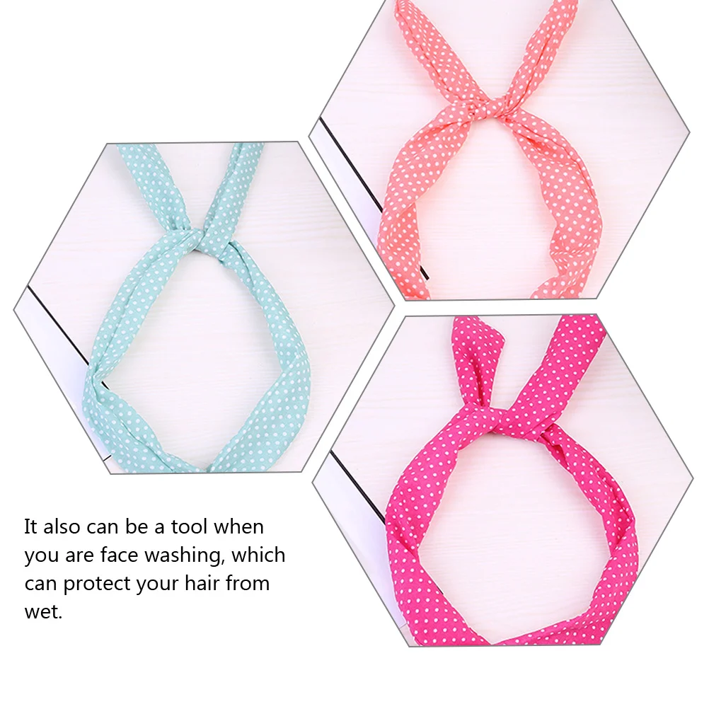 

6 pcs Ears Hair Accessories Cute Bunny Headband Fabric Material for Women Girls Sports Yoga Shower for Beauty