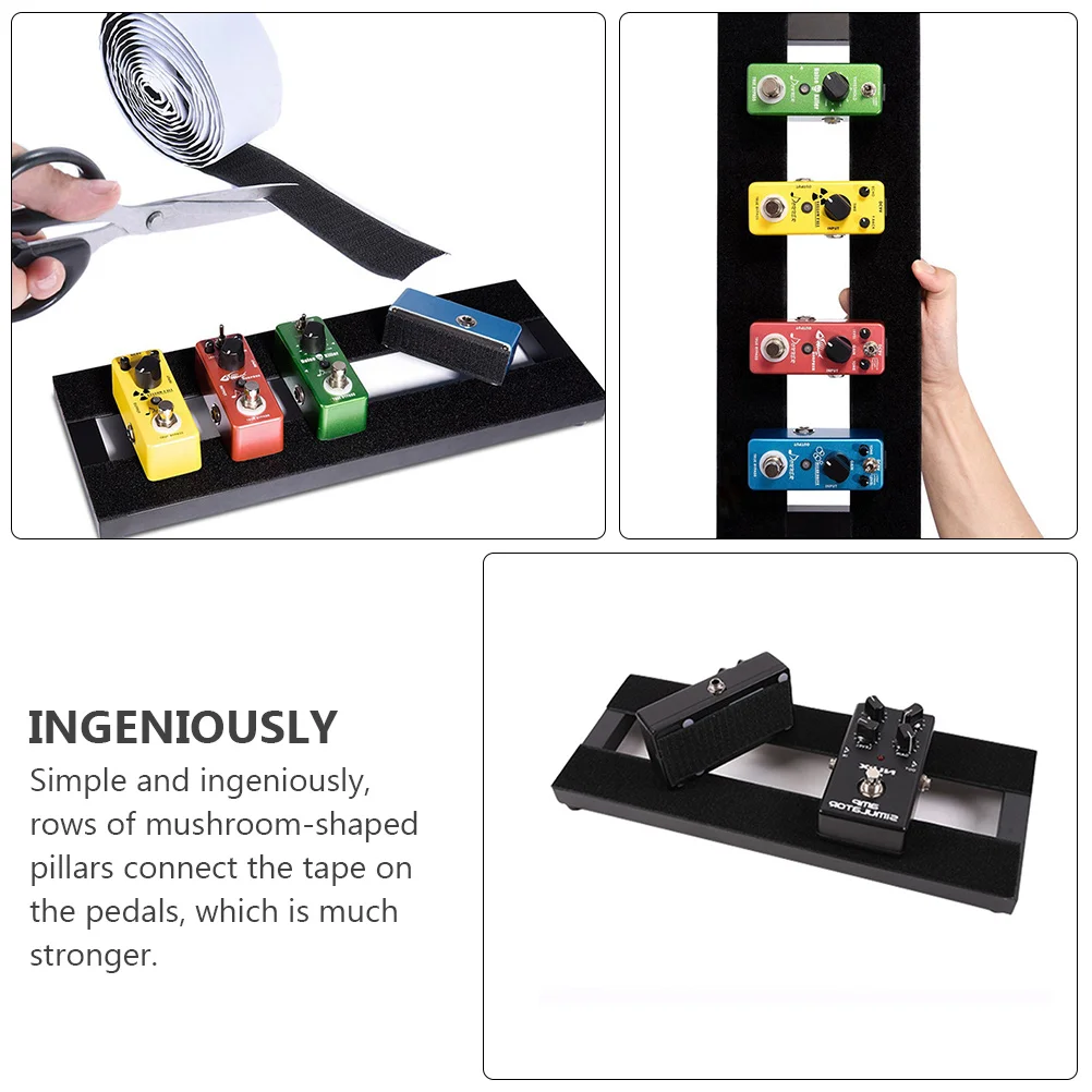 

Plastic Effect Pedal Sticker Tape Electric Guitar Accessories Strong Adhesive Sticky Strips Hook Loop Fastener Mushroom Connect