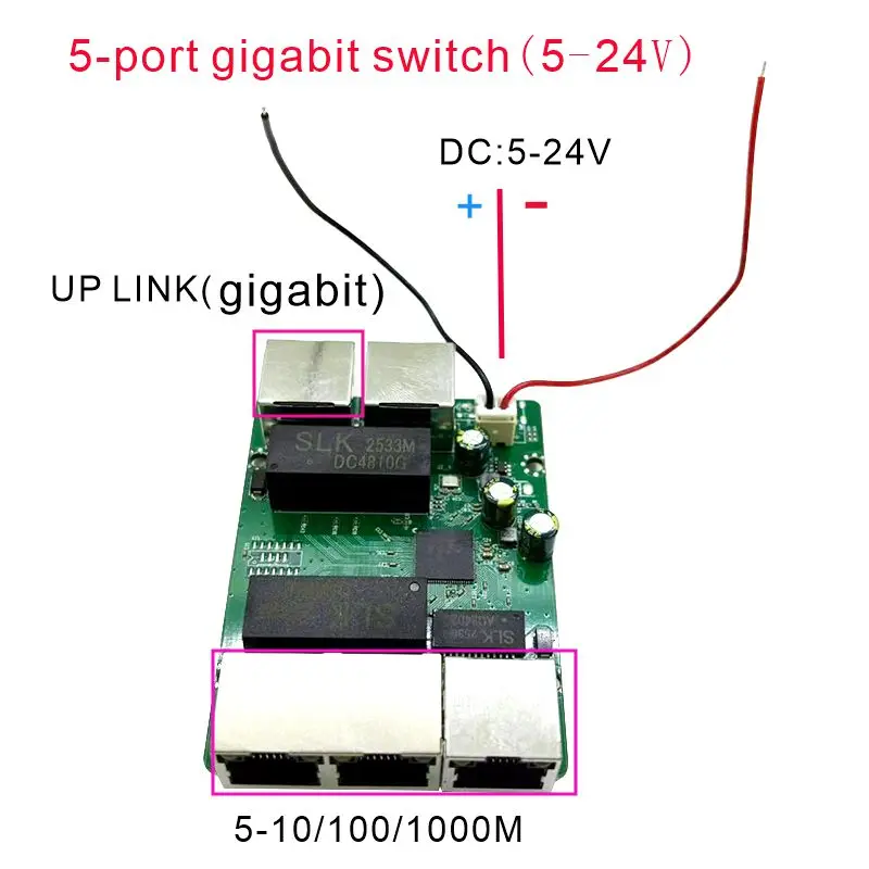 OEM New model 5 Port Gigabit Switch Ethernet Switch 10/100/1000mbps Lan industrial switch