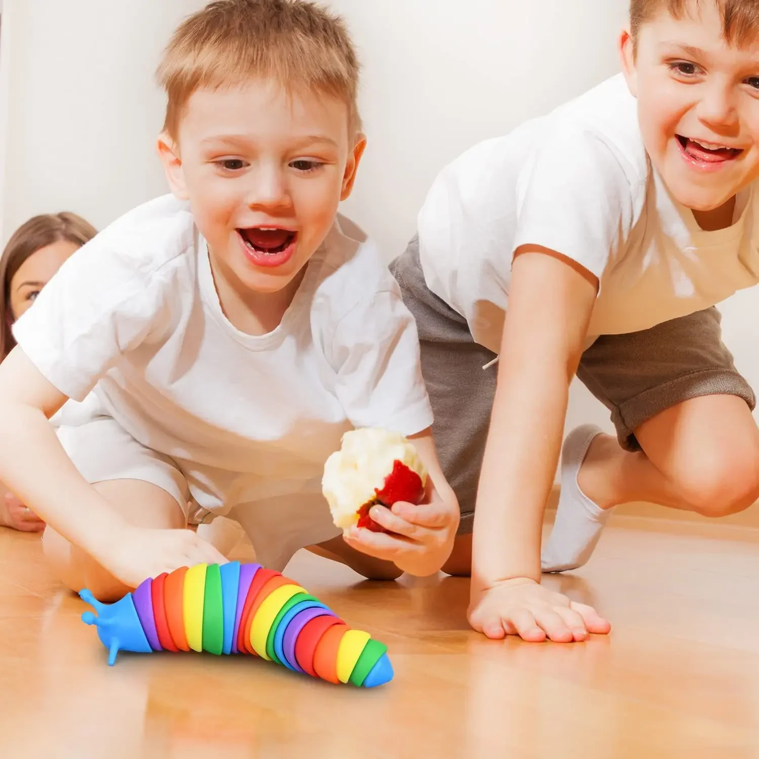 Zappeln Schnecke Spielzeug für Kinder 18cm 3d bunte sensorische Schnecke lindert Spaß Dekompression Spielzeug kreative Twist Raupe Zappeln Spielzeug