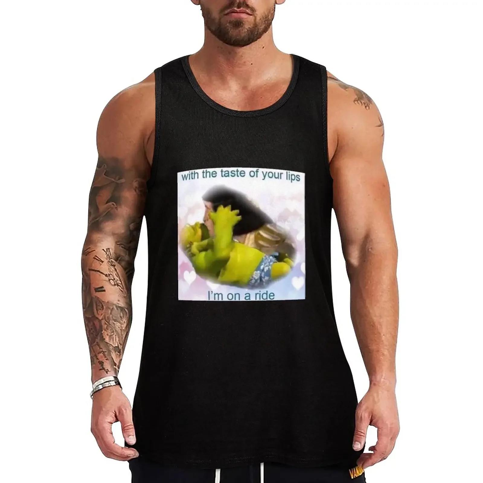 

New with the taste of your lips im on a ride Tank Top Gym wear fitness clothing for men essentials