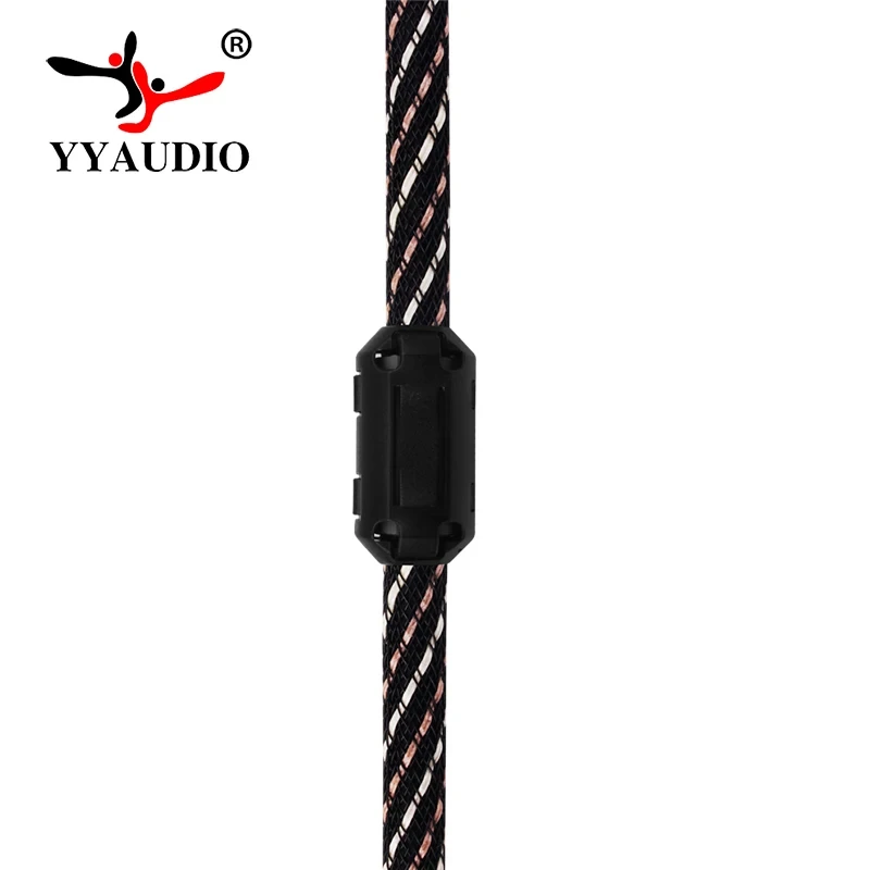 YYAUDIO HiFi 3.5mm do 2rca AudioCable 6N OFC AUX 3.5 złącze Stereo kabel RCA YSplitter do MP3 MP4 PC foneamplifikatory