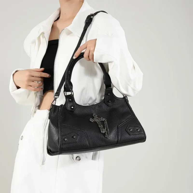 Handbag 2024 New Trendy Large-capacity European and American Retro Cross Women's Bag Versatile Tote Bag Women's Shoulder Bag image 2