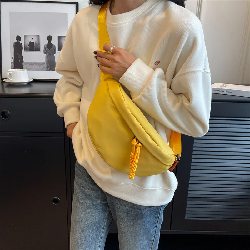 Cow Print Canvas Belt Bags for Women Fashion Fanny Pack Female Banana Waist Bag Hip Purse Shoulder Crossbody Chest Bag Pocket