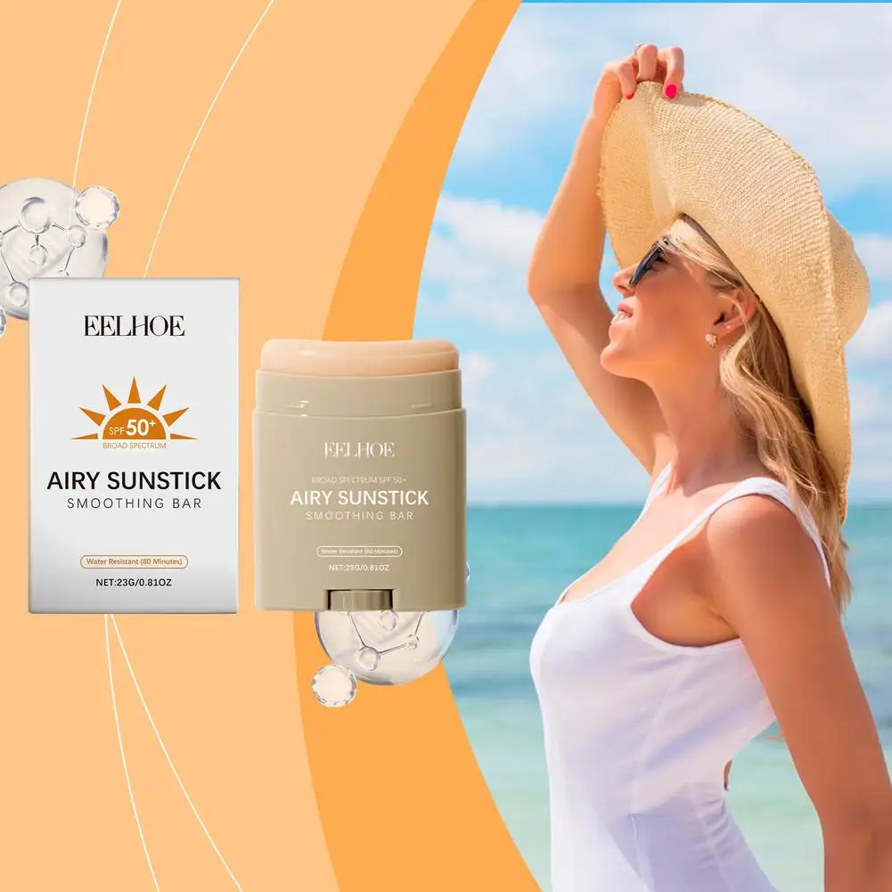 

EELHOE Sun Cream Stick Spf 50+ Anti UV Production Waterproof Daily Summer Care Oil Suns Block Outdoor Refreshing Control R2I4