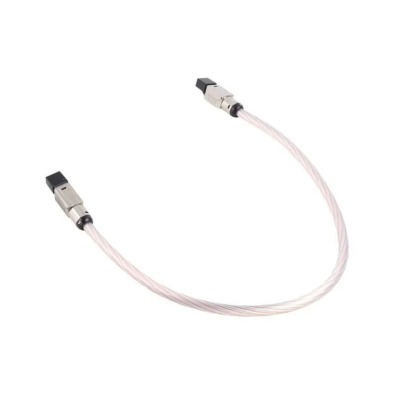 RJ45 Hifi Copper Silver Braided Cat8 Ethernet Cable High Speed 40Gbps 2000Mhz Network Patch Audio Cable
