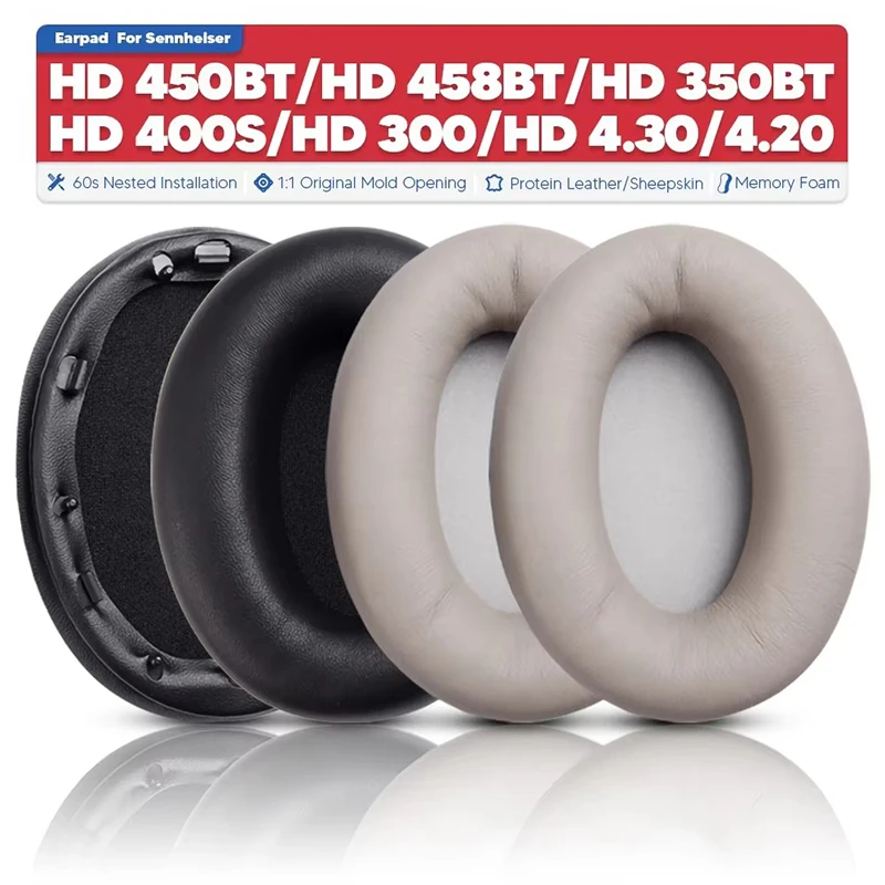 استبدال وسادات الأذن ل Sennheiser HD 450BT 458BT 300 4.30 4.20 400S 350BT سماعات الملحقات بطانة للأذن وسادات الأذن وسائد الأذن
