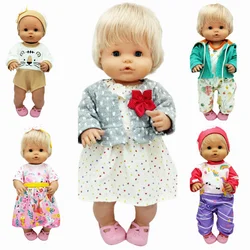 for 38 Cm Nenuco Doll Clothes Green Shirt Jeans Short Pants Ropa Y Su Hermanita Reborn Baby Dolls Outfits