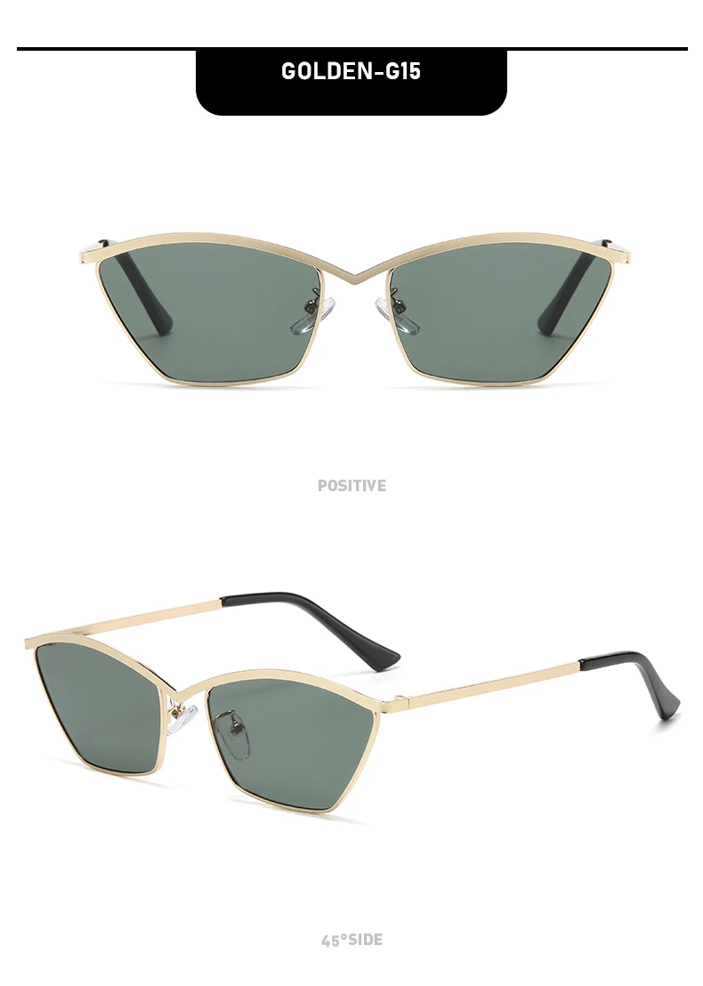 Neue trendige Cat-Eye-Sonnenbrille mit Retro-Metallrahmen, hochwertige UV-beständige Sonnenbrille für Männer und Frauen 2508 – Detail 14
