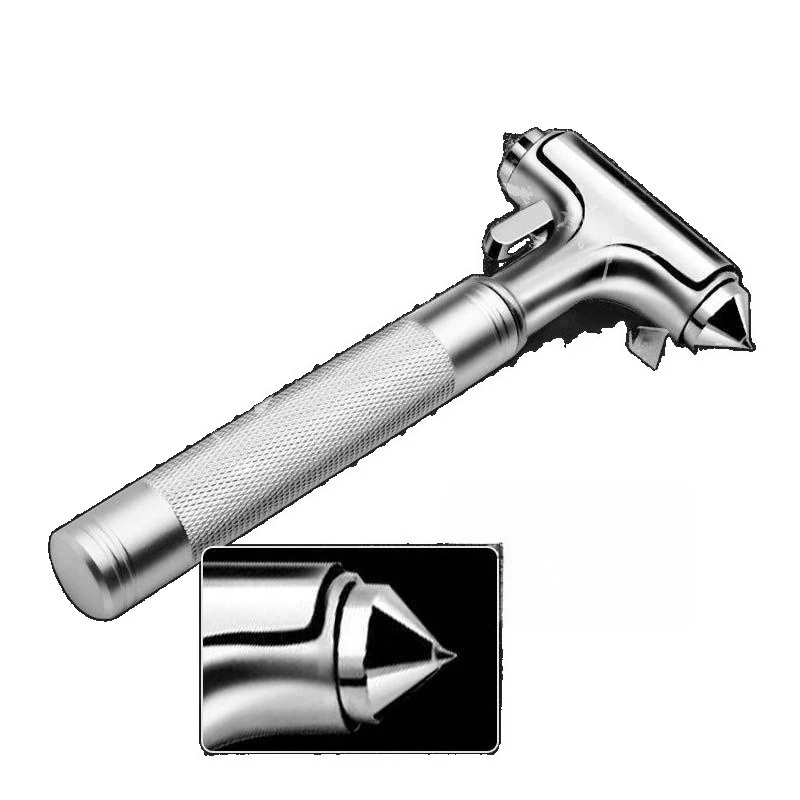 Car Emergency Safety Hammer, Portable Window Breaker with Seat Belt Cutter, Multi‑Function Auto Escape Rescue Life‑Saver Tool