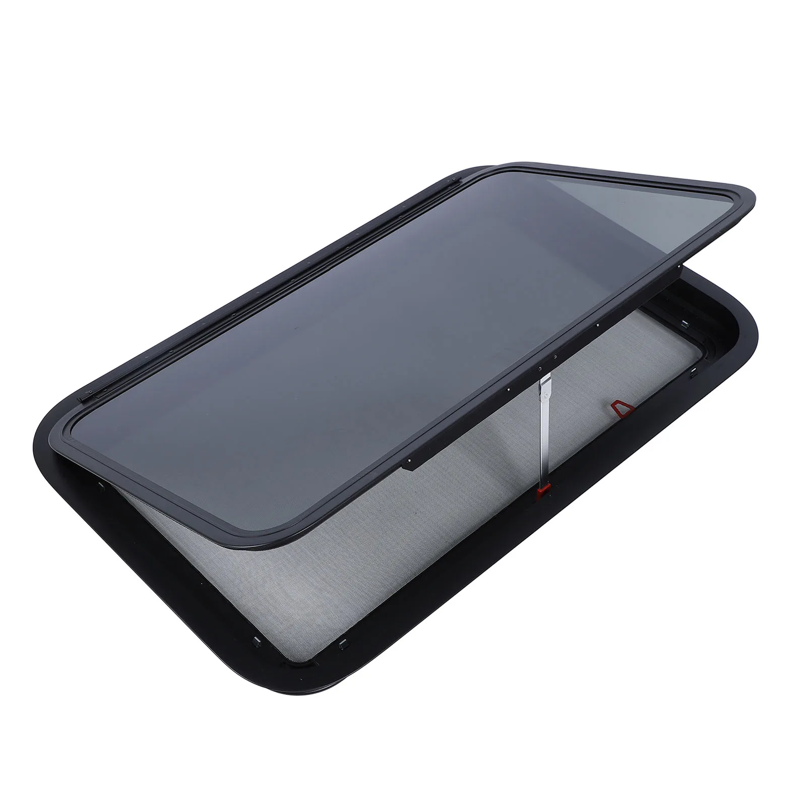 Janela de emergência com suporte e anel de montagem, vidro temperado, janela de saída, trailer campista, 914x559mm