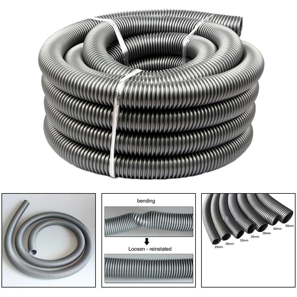 1m Flexible Vacuum Cleaner Thread Hose Inner 50mm Straws Spare Parts Replacement Vacuum Cleaner Universal Hose Household Tool