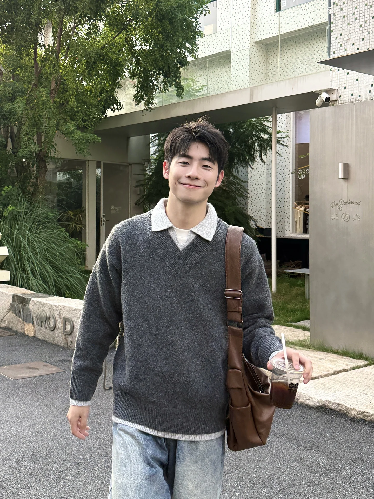 

Вязаный свитер в стиле ретро в американском стиле, свободный крой, осень-зима, повседневная одежда с искусственным воротником из двух частей, модная внутренняя одежда