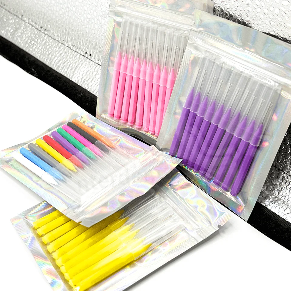 10 Piezas Cepillos Interdentales Cepillo Dental para Limpieza entre Dientes, Herramientas de Limpieza Dental para Ortodoncia, Micro Cepillos Suaves 3