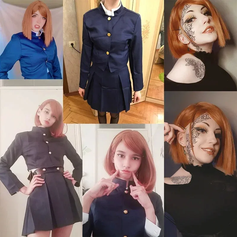 

23, аниме дзюдзюцу кайсен, карнавальный костюм Kugisaki Nobara, татуировка для девочек и женщин, платье, униформа, полный комплект