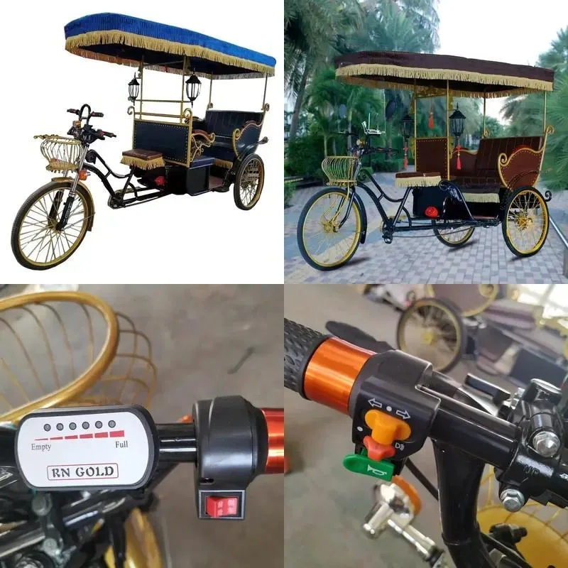 800W 1000W Electric Quad Bicycle 4 Passenger Single Speed 40-50km Range Travel E-Bike Spare Parts Special Price
