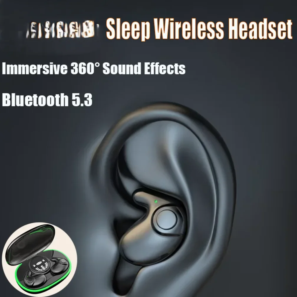 

Невидимые наушники для сна, беспроводные Bluetooth-наушники, водонепроницаемые наушники с шумоподавлением, гарнитура с сенсорным управлением