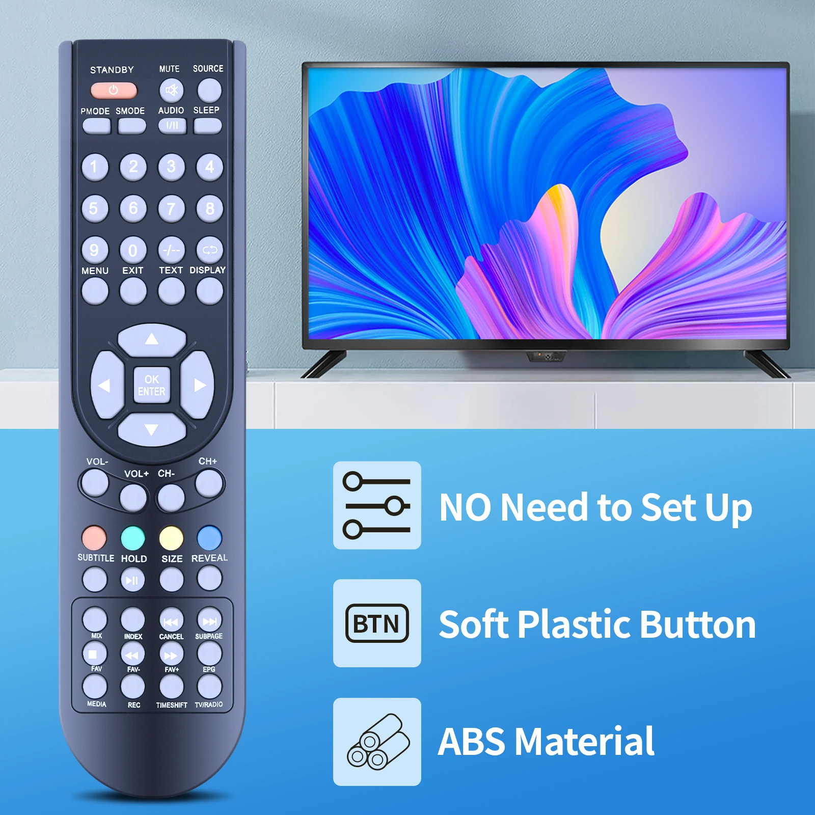 New New Remote Control For Bush TV LED16A5B LED16DVDA5B For Evotel TV ELCD32USBFHD