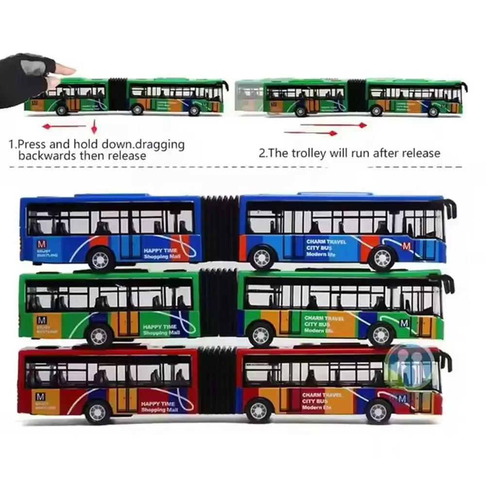 Modelo de autobús urbano de aleación 1:64, vehículos City Express Bus, autobuses dobles, vehículos fundidos a presión, juguetes divertidos, coche extraíble, juguetes para niños