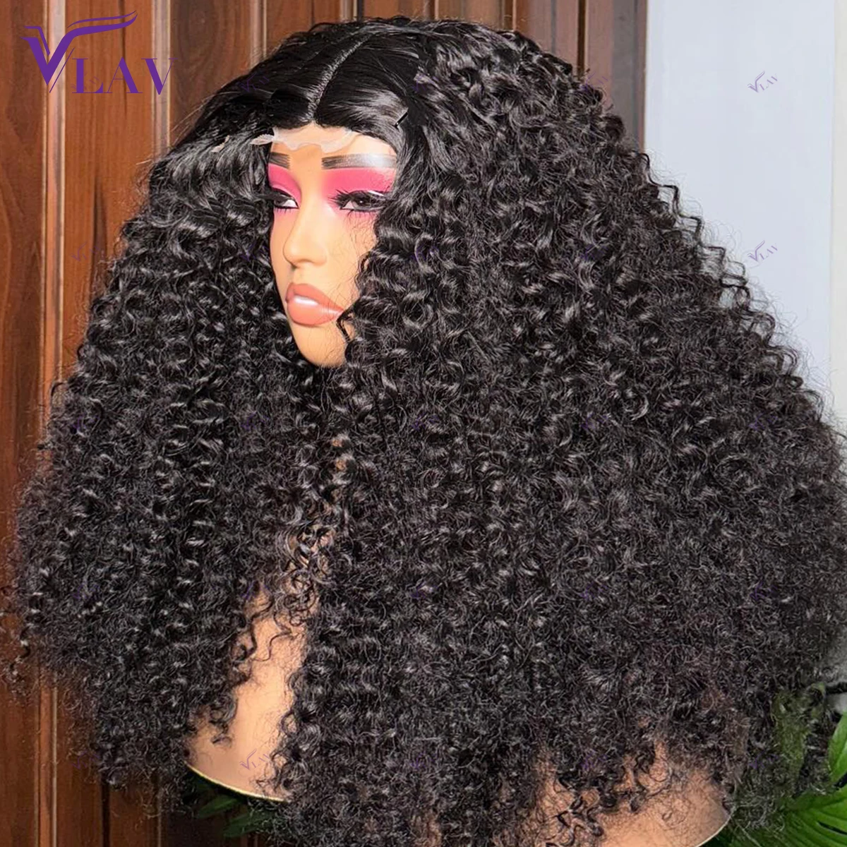 

Wear And Go 400 Density Kinky Curly 13x6 HD Lace Front Wig Preplucked Glueless Wig Human Hair Bazilian 360 Full Lace Wig VLAV