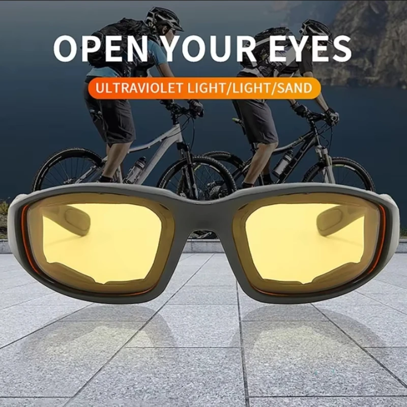 1Pcs Outdoor Cycling Glasses, Eye Protection, Skiing Glasses, Cs Tactical Sunglasses, Sports Sponge Sunglasses Effectively Block