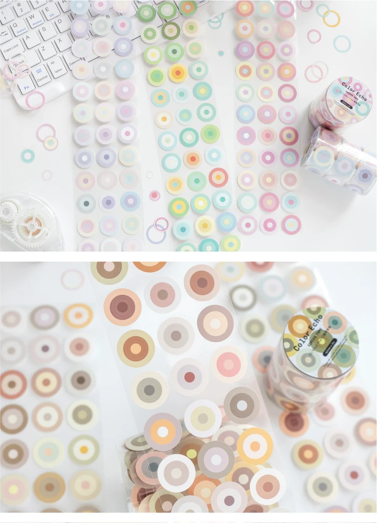 Journal GOo 6,2cmx2m Farbiges Echo-Klebeband, Niedliche Candy Loop Masking Tape für Collage, Junk Journal, Scrapbook, Handy-Zubehör, Schreibwaren – Detail 17
